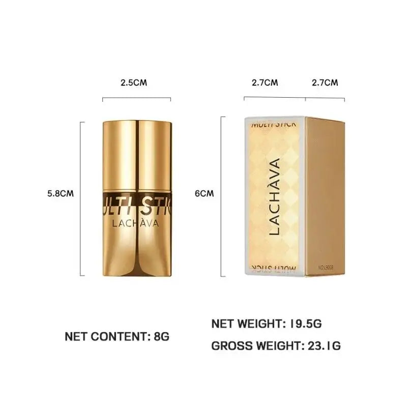 QiBest 3-in-1 Waterproof Blush Stick – Lips, Face & Eyes Multi-Use Blush Stick Oasis Select