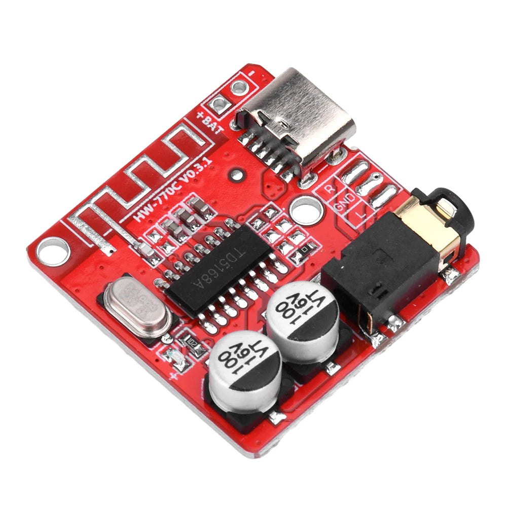 3W Bluetooth 5.1 Audio Receiver Board MP3 Lossless Decoder Board Wireless Stereo Speaker Amplifier Music Receiver Module 3.7-5V Oasis Select