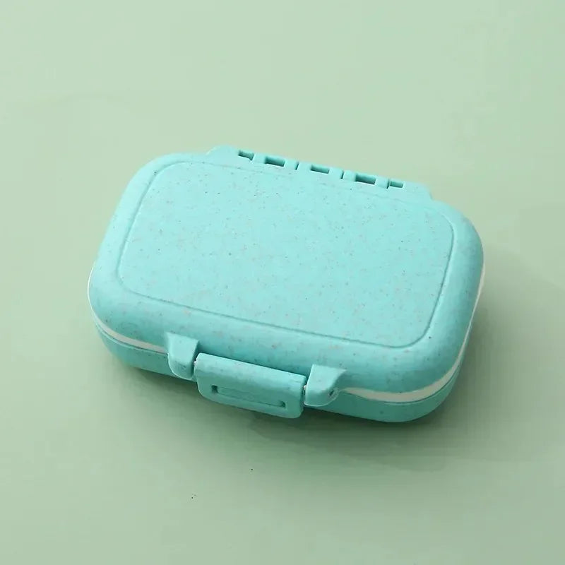 1/2pcs Mini Portable Pills Organizer Case 3 Grids PillBox Tablet Storage Container Weekly Medicine Pill's Box Pill Case Oasis Select Wheat Blue