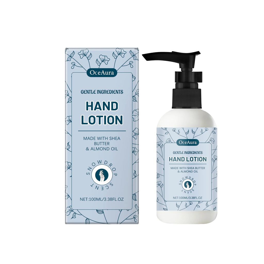 Shea Butter Hand Lotion Moisturizing Nourishing Fade Fine Lines Soft Smooth Skin Non Greasy Fast Absorbing for Dry Cracked Hands Oasis Select 100ml Boxed