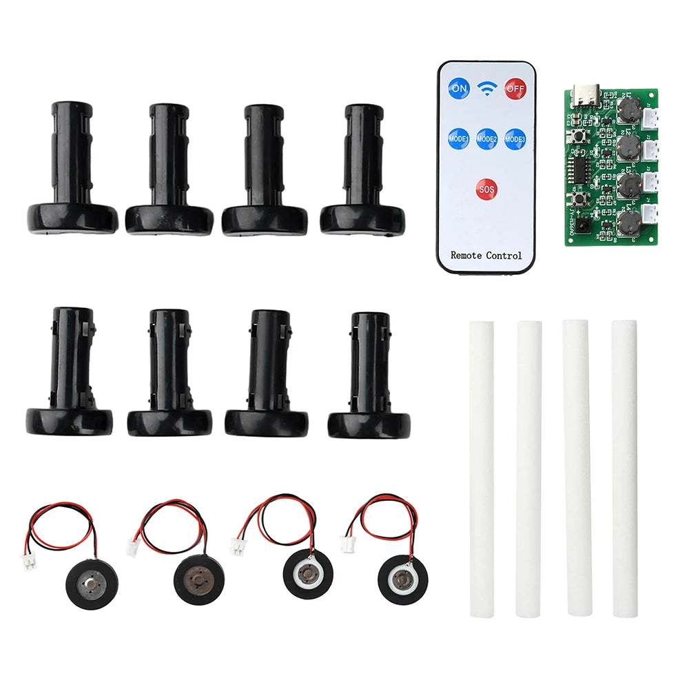DC 5V RF infrared Remote Control 4 Spray Humidifier Module Atomization Control Board DIY Ultrasonic Atomizer Type C interface Oasis Select Black