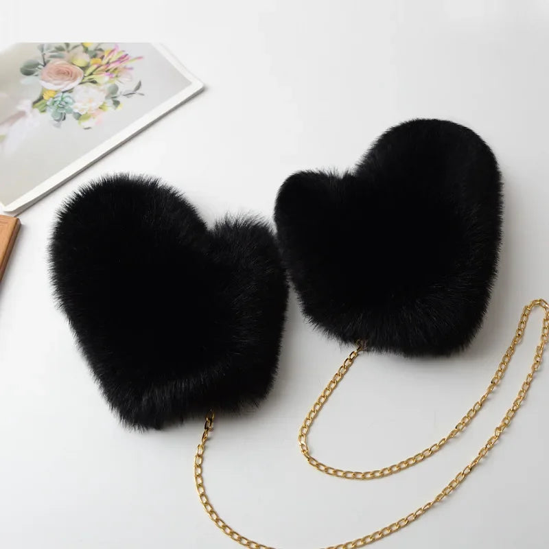 Real Fox Fur Winter Gloves 2025 Luxury Ladies Natural Fox Fur Mittens Keep Warm Women Fashion Cute Plush Hand Warmer Gloves Oasis Select black