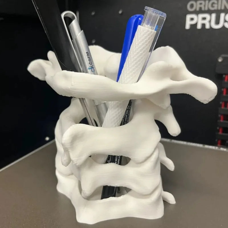 Simulation Spine Brush Holder 3D Printting Pen Holder Spine 3D Vase Table Storage Box Office Home Decor Desktop Organizer Oasis Select