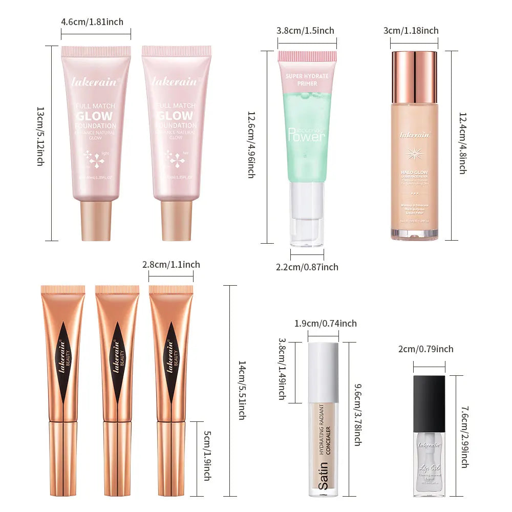 Beginner Makeup Gift Set – Foundation, Concealer, Lip Gloss & Blush Makeup Gift Set Oasis Select