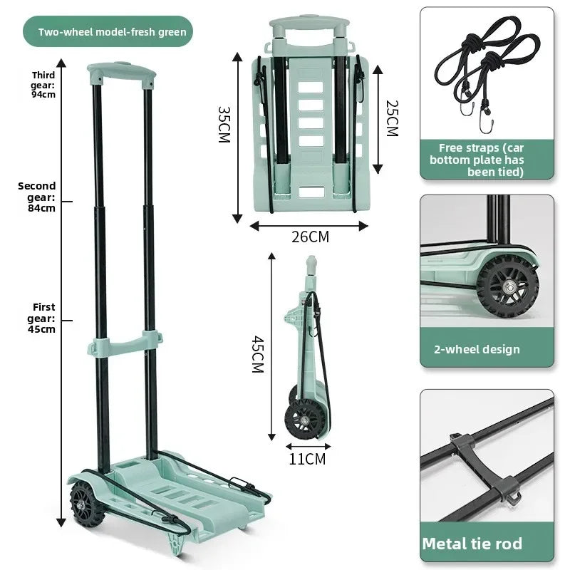 Multi-functional Portable shopping cart folding trolley household trolley luggage cart trolley Oasis Select