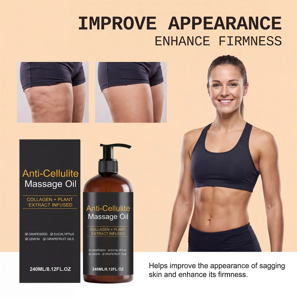 Firming Body Massage Oil with Collagen Anti Sagging Smoothing Cellulite Improve Skin Texture Refreshing Body Oil for Legs & Full Oasis Select