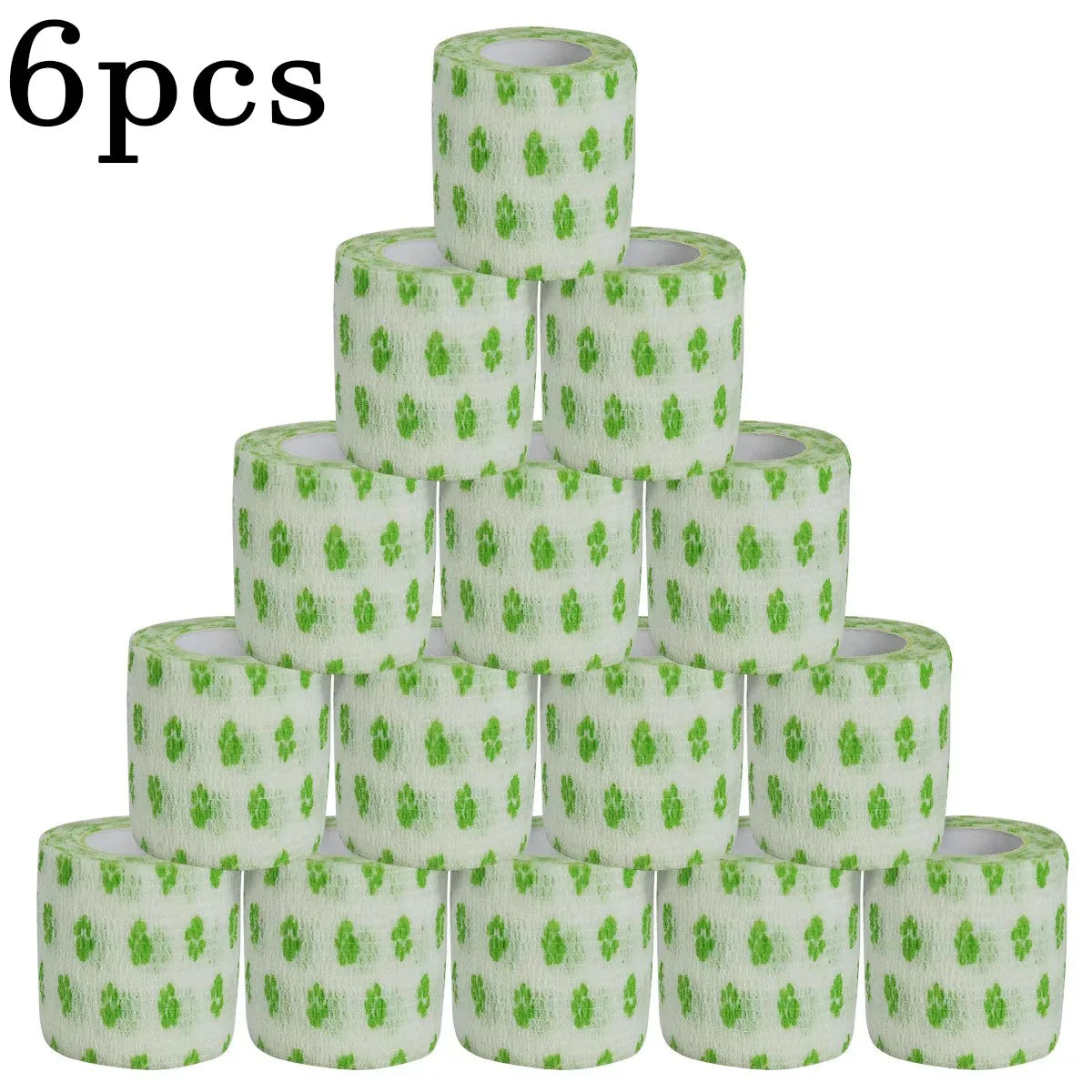 6/12/15Pcs Printed Medical Self Adhesive Elastic Bandage Colorful Sports Wrap Tape for Finger Joint Knee First Aid Kit Pet Tape Oasis Select 6PCS-5cm