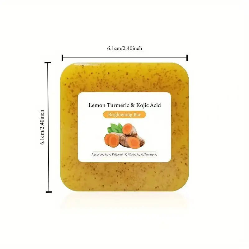 3PCS Christmas Lemon Curcumin Acid Soap, rich in turmeric lemon ingredients, gently cleanses the face and hands Oasis Select