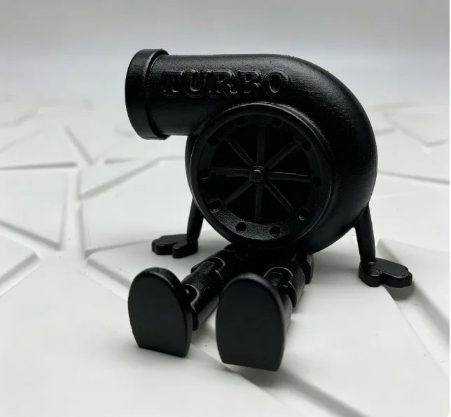 Mini Turbo Character Ornament 3D Printed Articulated Figurin Decor for Desk & Car Display Automotive Fans Model Collectors Gifts Oasis Select Black turbine