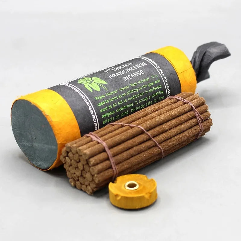 30PC Nepal Handmade Incense Sticks Ancient Tibetan Fragrance Colored Short Tube Thick Thread Incense Cedar Palo Santo White Sage Oasis Select frankincense
