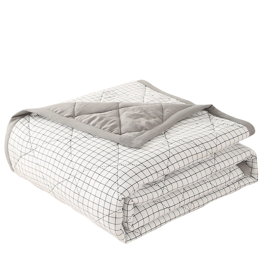 Summer Thin Comforter Soft Air-Conditioned Four Season Comforter Machine Washable Single Double Blanket Ultrasonic Quilted Quilt Oasis Select White One Size