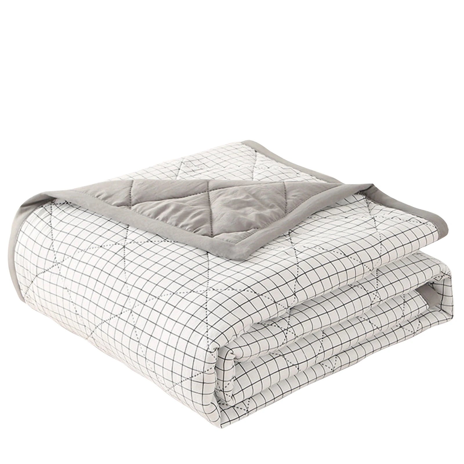 Summer Thin Comforter Soft Air-Conditioned Four Season Comforter Machine Washable Single Double Blanket Ultrasonic Quilted Quilt Oasis Select White One Size