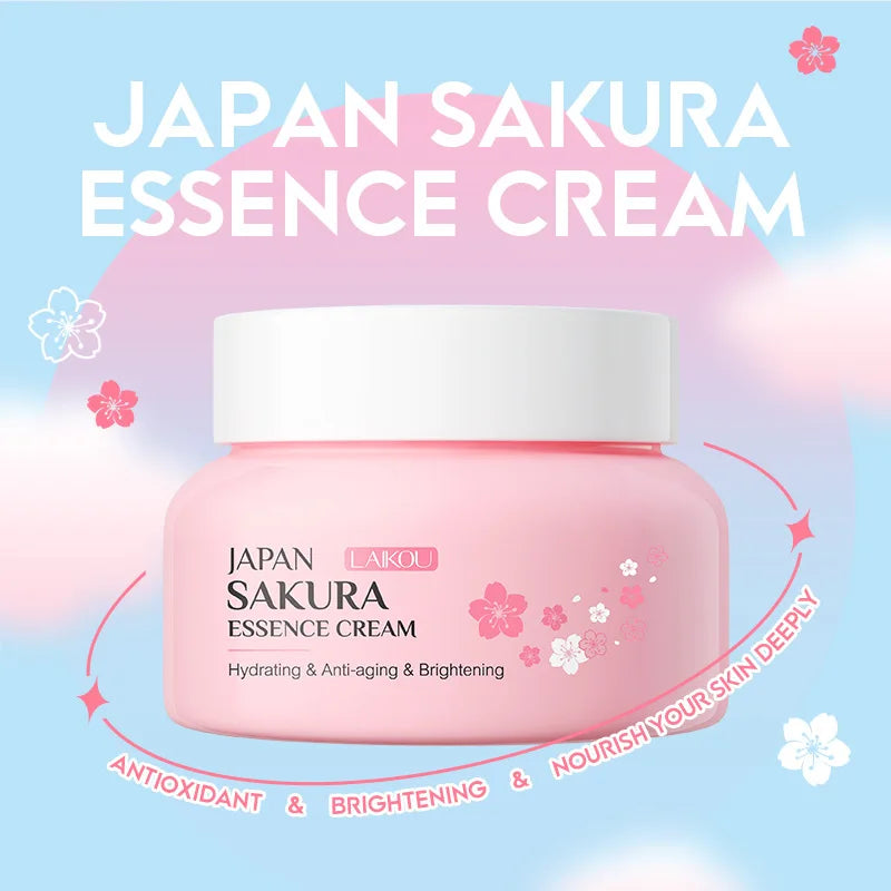 LAIKOU Sakura Essence Face Cream – Moisturizing & Anti-Aging 60g Face Moisturizer Cream Oasis Select