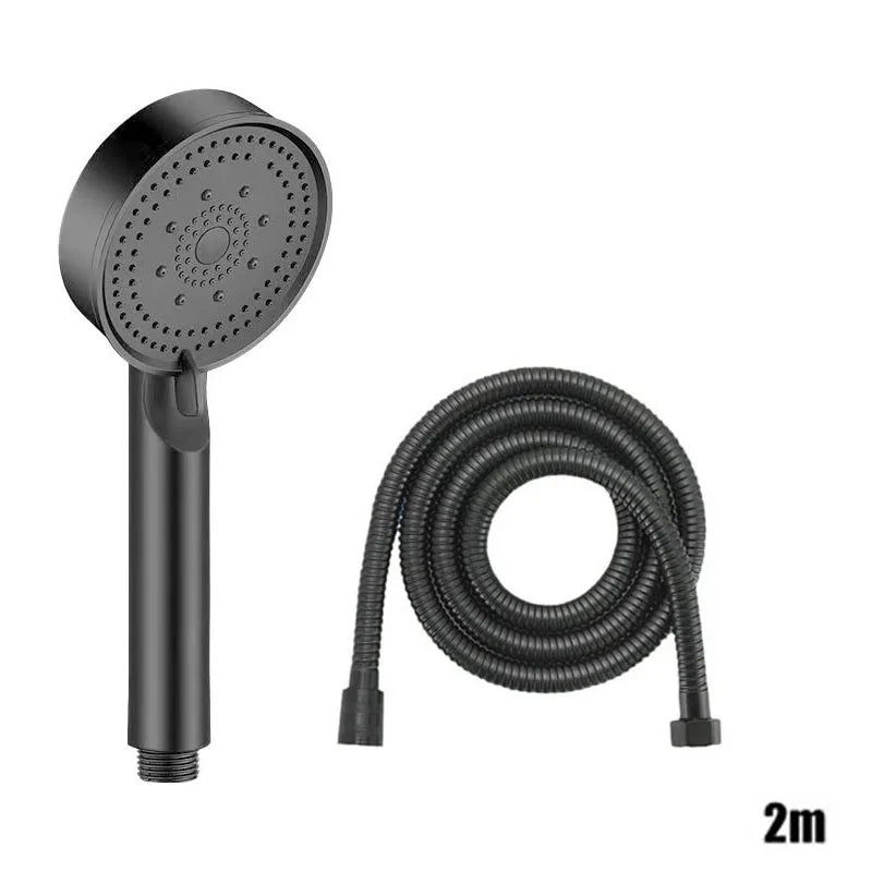 Showerhead bathroom portable heads showers showerhead common interface replete for shower accessories five modes multi color Oasis Select Black B suit C