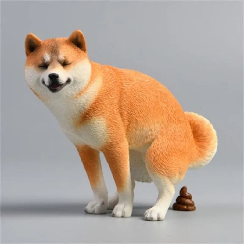 Shiba Inu model animal handwork creative funny poo dog decoration tabletop decoration Oasis Select