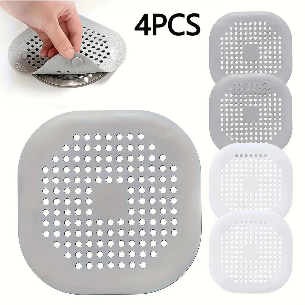 4PCS Drip Hole Hair Filter and Mesh Filter Cover - Kitchen Sink and Bathroom Drain Anti Clogging Floor Drain Oasis Select 4PCS