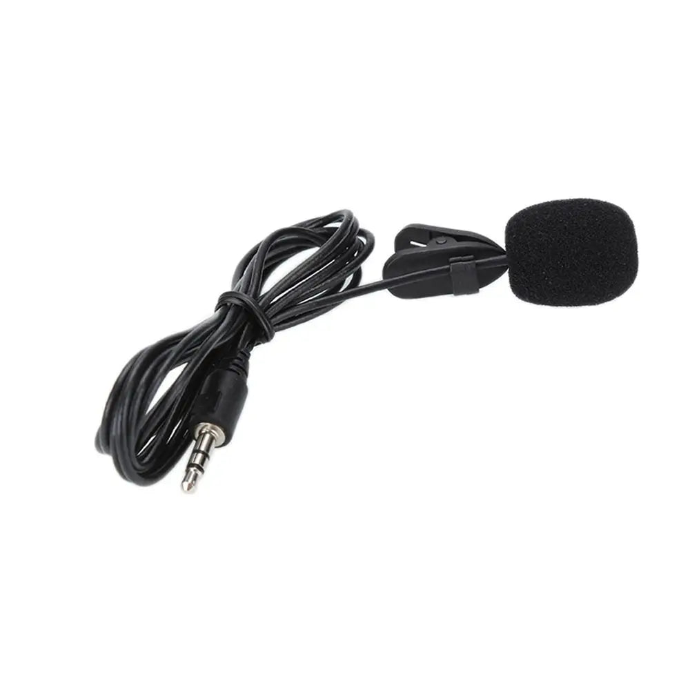 Mini Portable 1.5m Clip-on Microphone Condenser Lavalier Tie Clip Microphone For Audio Studio Wired Mic For PC Laptop Oasis Select black