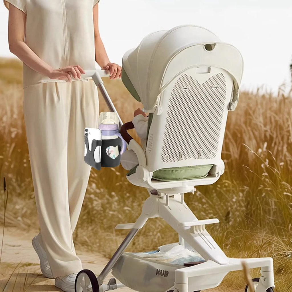 Universal Baby Stroller Cup Holder with Phone Stand Drink Holder Cup for Pram, Bike, Motorcycle, Wheelchair Oasis Select