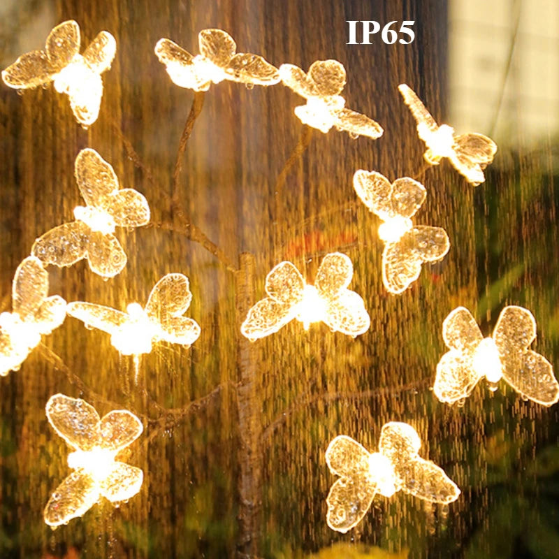 Solar Butterfly Branch Light Firefly LED Garden Outdoor Lawn Lights Oasis Select