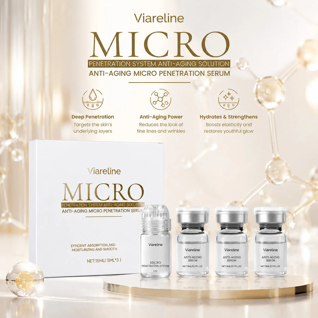 0.25mm Micro Penetration Anti-Aging Serum Kit Roller Collagen Boost Moisturizing Face Skin Firming Smoothing Facial Care Essence Oasis Select
