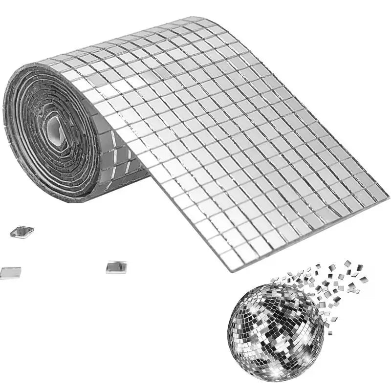 Disco Acrylic Crafts Stickers Disco Tiles Mirror Mosaic Tile Self-Adhesive Easy to Install Wall Tiles Heat Resistant Water Proof Oasis Select