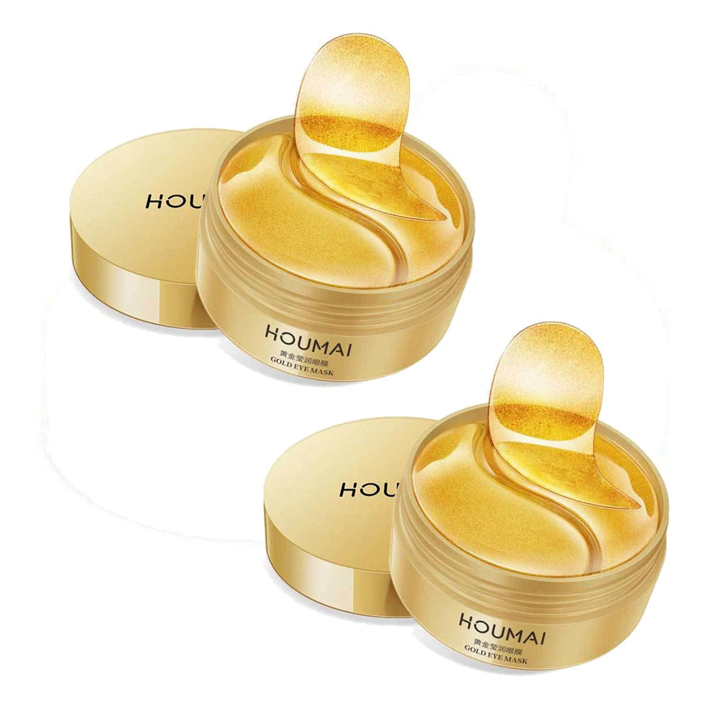 24K Gold Eye Gel Patches – Collagen & Hyaluronic Acid, 30 Pairs Under Eye Mask Oasis Select 2 BOXES