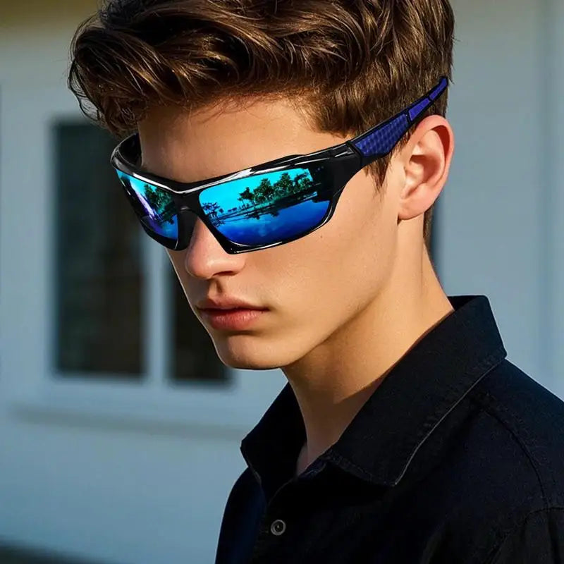 Polarized Sunglasses Men Comprehensive Protection Sun Glasses Comfortable Lightweight Frame Sport Eyeglasses for Driving Fishing Oasis Select