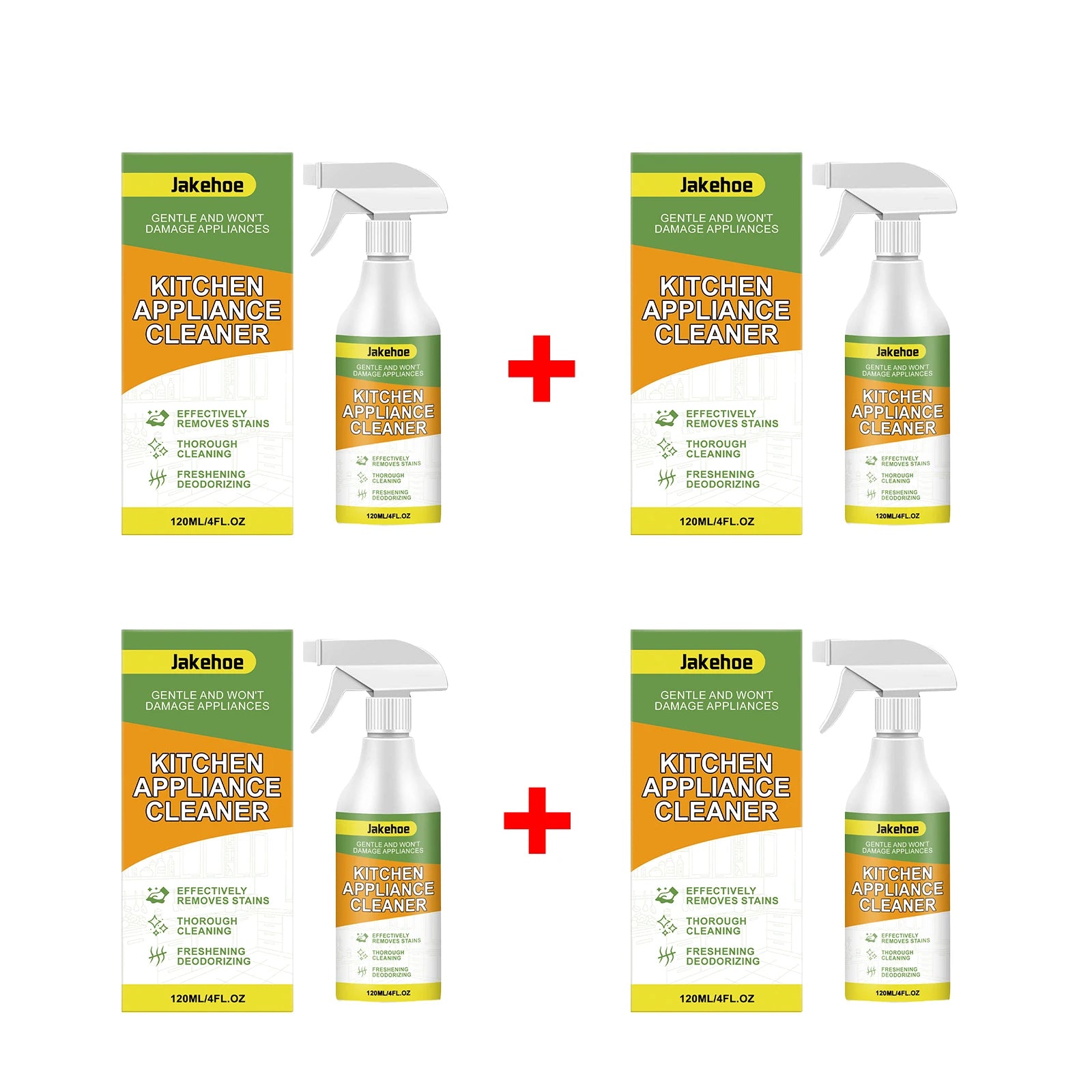 Kitchen Appliance Cleaner Spray Grease & Stain Remover for Stove/Oven/Microwave Cleaning, Deodorizing & Refreshing Spray Oasis Select 4pcs