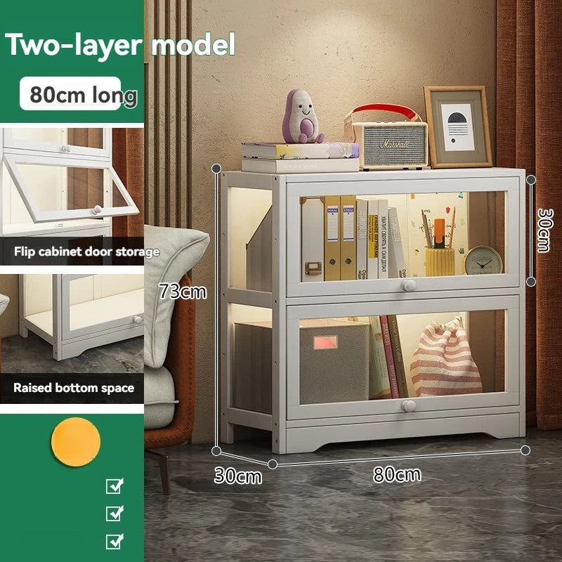 Handmade display cabinet, transparent acrylic bookshelf, dust-proof bookshelf, doll storage rack, living room floor standing sto Oasis Select 2nd floor B