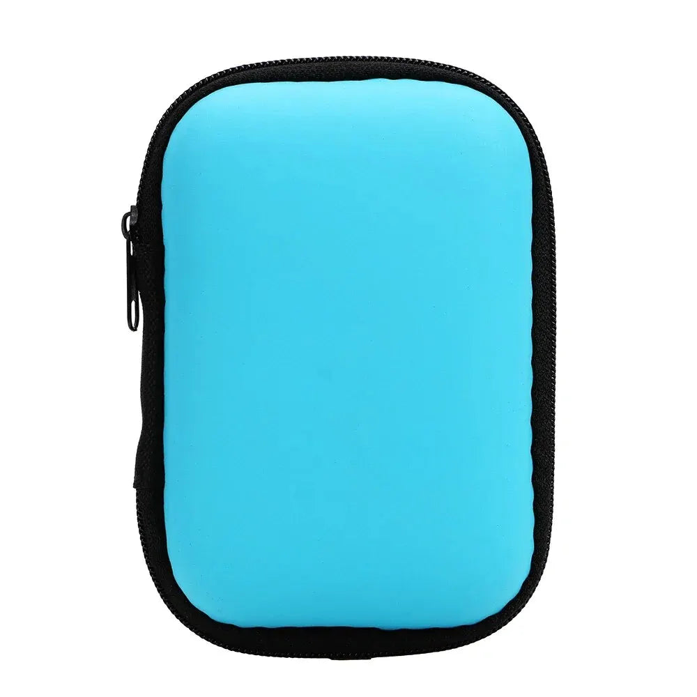 Portable Travel Cable Organizer Bag – PU Zipper Pouch Cable Organizer Bag Oasis Select Azure