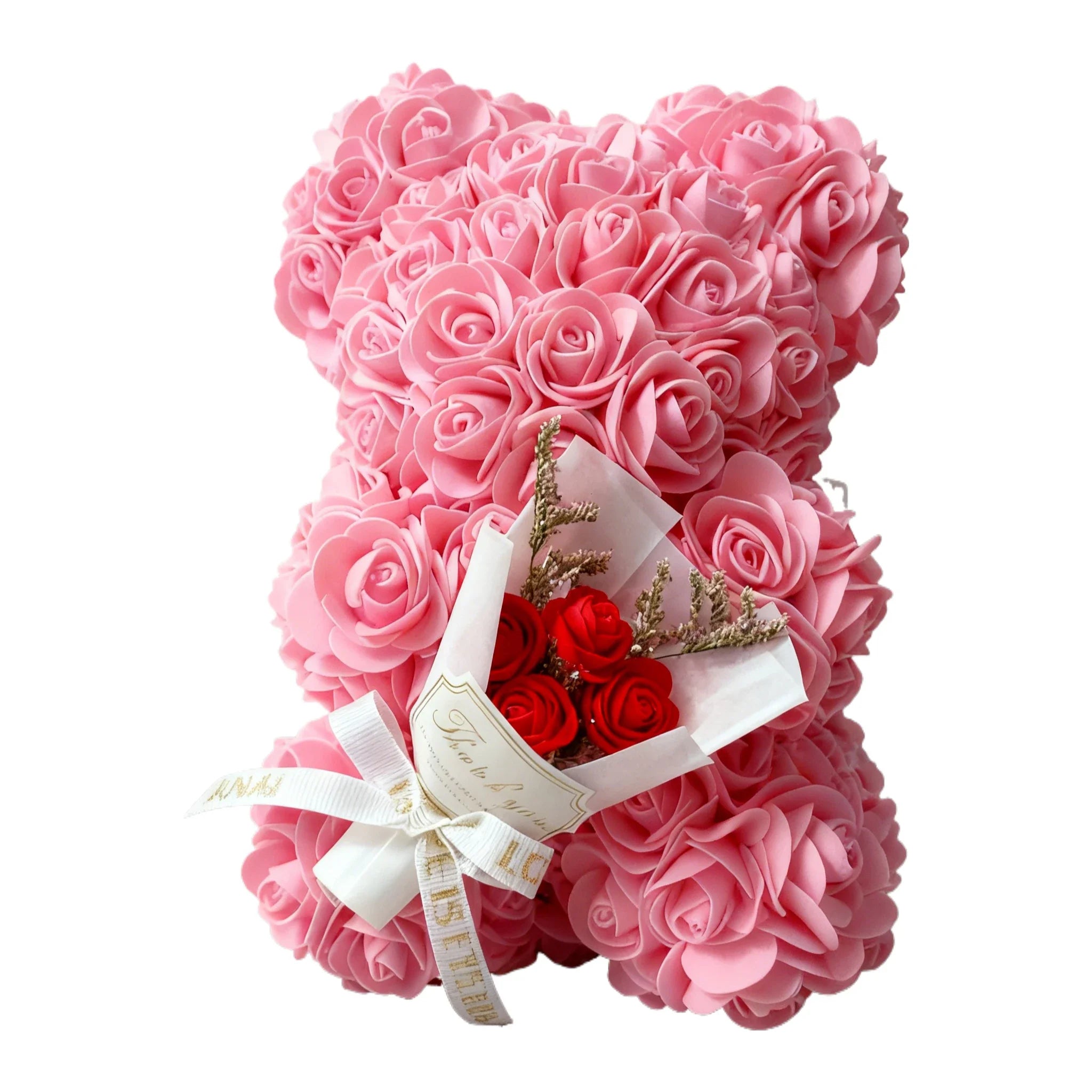 25cm Rose Flower Teddy Bear Gift Set In Premium Box Perfect Valentines Day Present For Her Mothers Birthday Anniversary Romantic Oasis Select without box 3