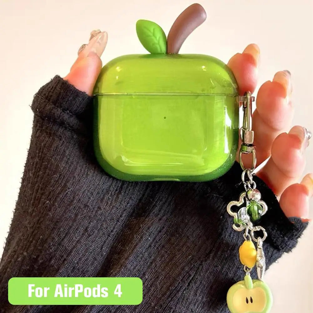 AirPods Pro 2 / AirPods 4 Silicone Case – Apple Branch & Keychain