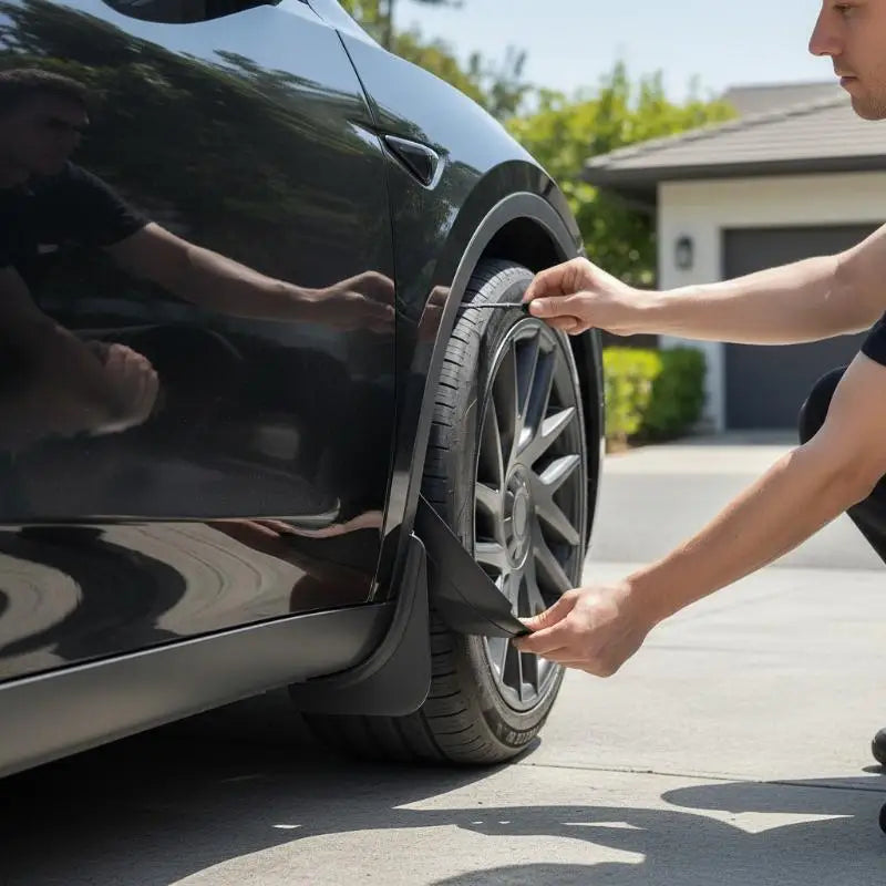 Mud Flaps for Model Y Model 3 Model YL Stay Clean Protect Paint Grade All Weather Splash Guards No Drilling Required Oasis Select