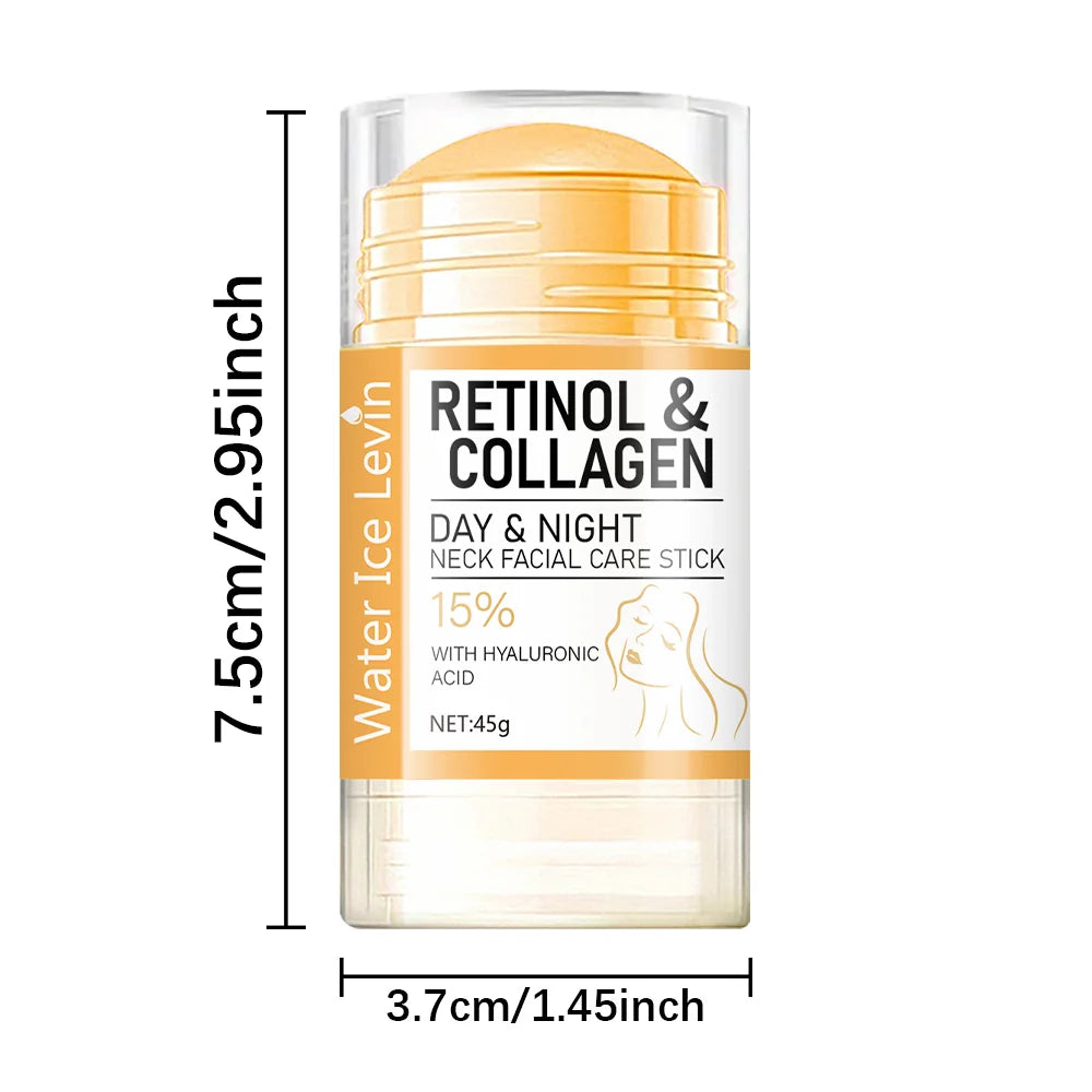 Retinol Collagen Neck Face Care Stick. Day Night Hydration. 15% Hyaluronic Acid Boost. Portable Multipurpose Moisture. 45g Oasis Select