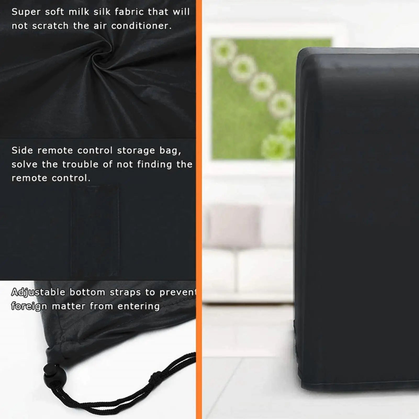 AC Unit Cover Mobile Air Conditioning Dust Cover 15.7 x 18.1 x 29.5 Inch Waterproof Protector for Condenser Compressor Indoor Oasis Select
