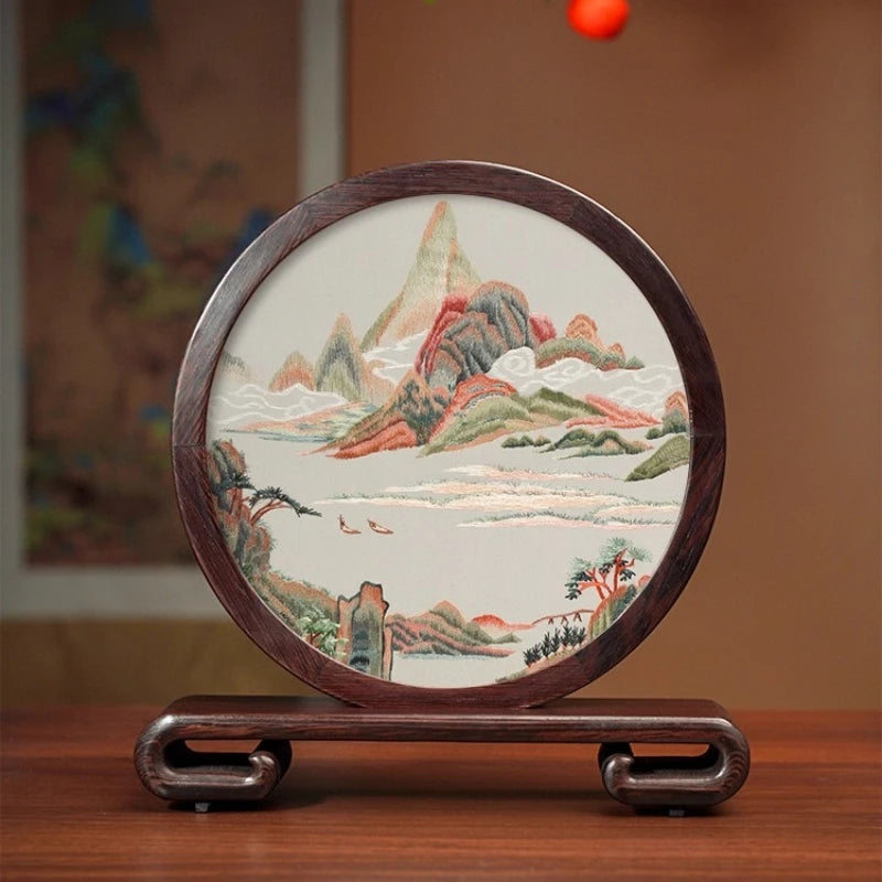 Handmade Double-sided Embroidery of Ornaments Chinese Characteristics Shu Embroidery Intangible Cultural Heritage Gift Oasis Select