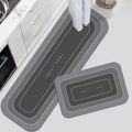 Quick Dry Crystal Velvet Kitchen Mat Easy to Clean Thick Soft Floor Mat for Kitchen Bathroom Hallway Entryway and Laundry Oasis Select Grey-40x60cm
