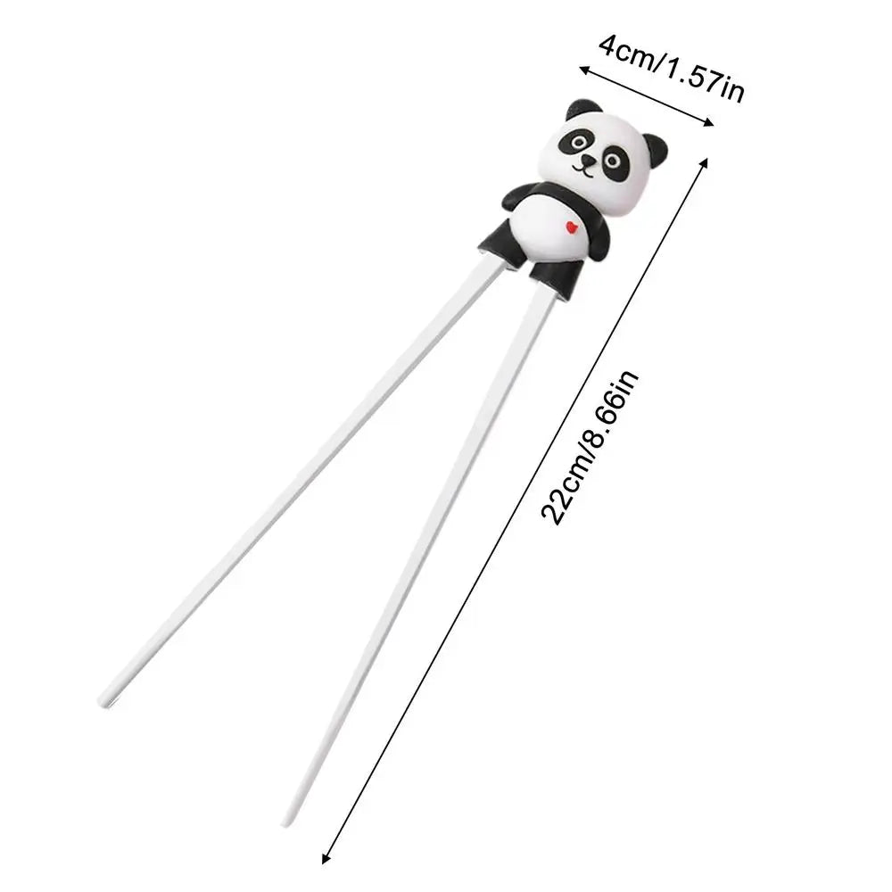 Kids Chopsticks 1Pair Cute Animal Learning Chopsticks for Children Cartoon Chopsticks Training Chopsticks Kids Tableware Oasis Select White