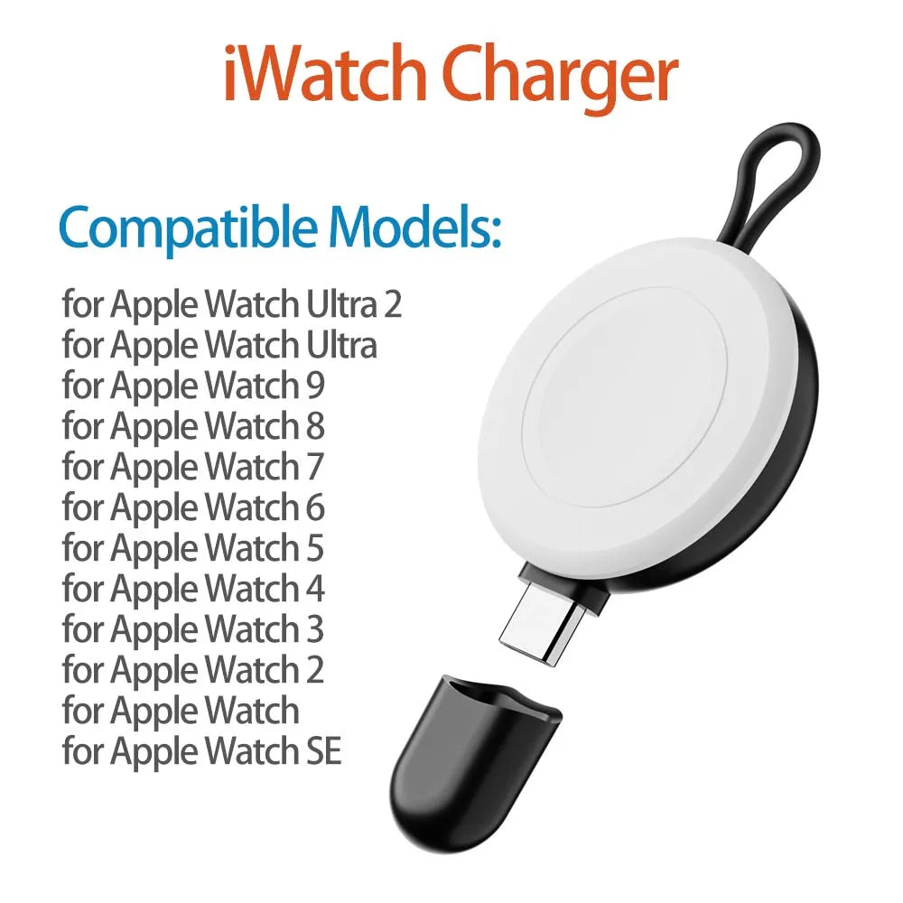 USB-C Magnetic Watch Charger – Apple Watch & Samsung Galaxy Smartwatch Charger Oasis Select iWatch White