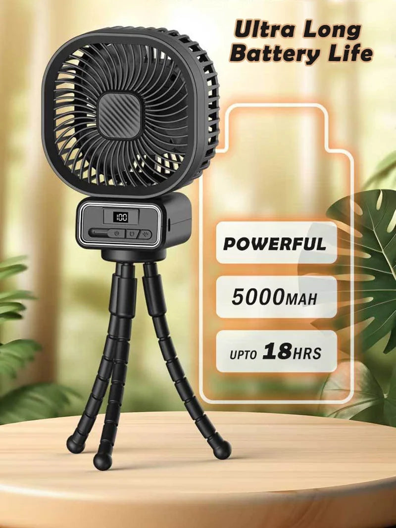 URGGU 5000mAh Portable Octopus Fan – Stroller, Camping & Desk