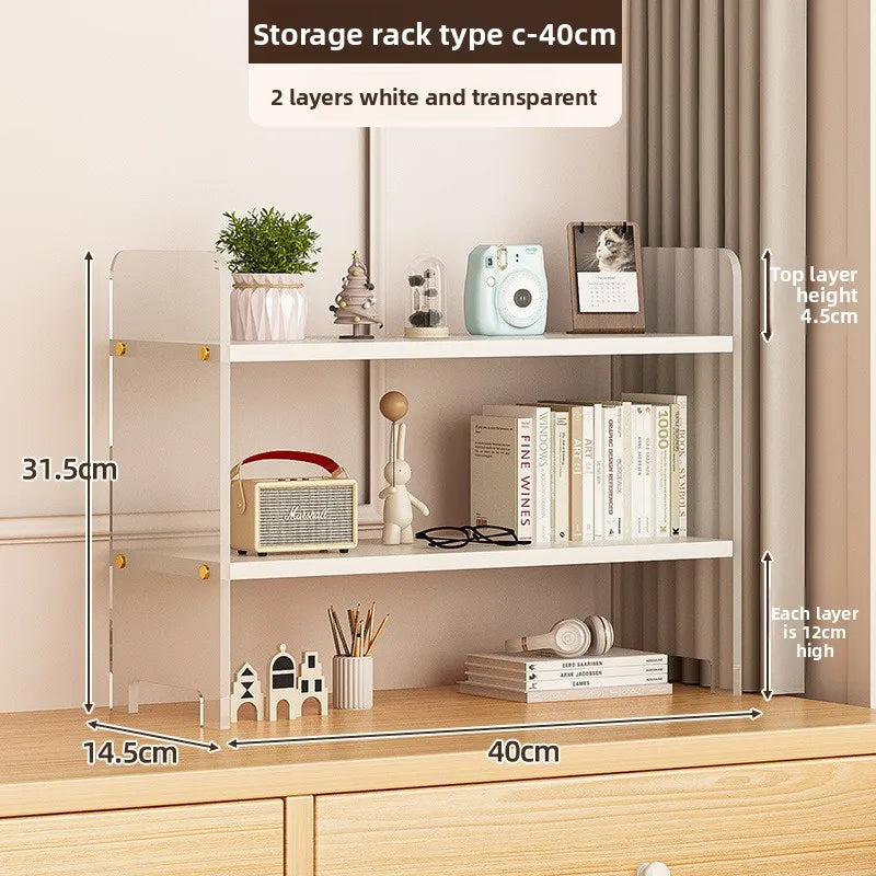 Multi-functional Cosmetics Shelf Desktop Multi-layer Finishing Shelf Multi-layer Shelf Storage Oasis Select White 40-2A