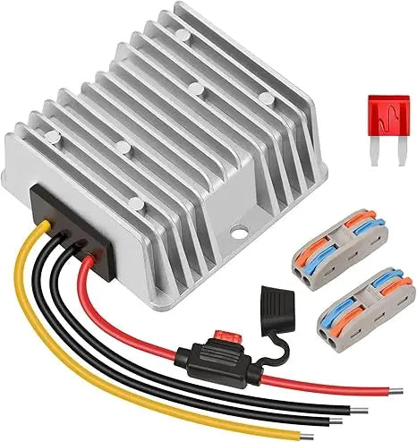 20A 240W Golf Cart DC 18V 20V 24V 36V 48V Step Down to DC 12V Converter Voltage Regulator Reducer Power Buck Converter with Fuse Oasis Select 18V-58V to 12V 10A