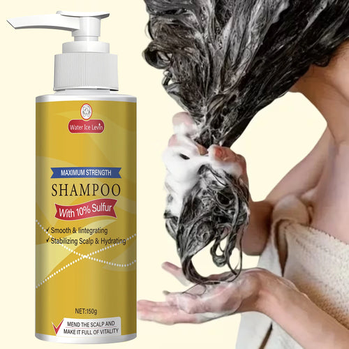 Maximum Strength 10% Sulfur Shampoo - Smoothing, Scalp Stabilizing & Hydrating for Men & Women. Oasis Select