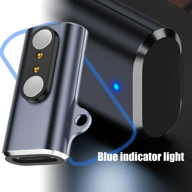 USB-C to 2-Pin 2.8mm Smartwatch Charging Adapter with LED Smartwatch Charging Adapter Oasis Select
