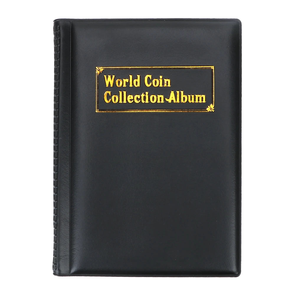 120 pieces Coins Album Multi-kinetic PVC Banknotes Coin Collection Book For Collectors Badge Collect Accessories Oasis Select Black