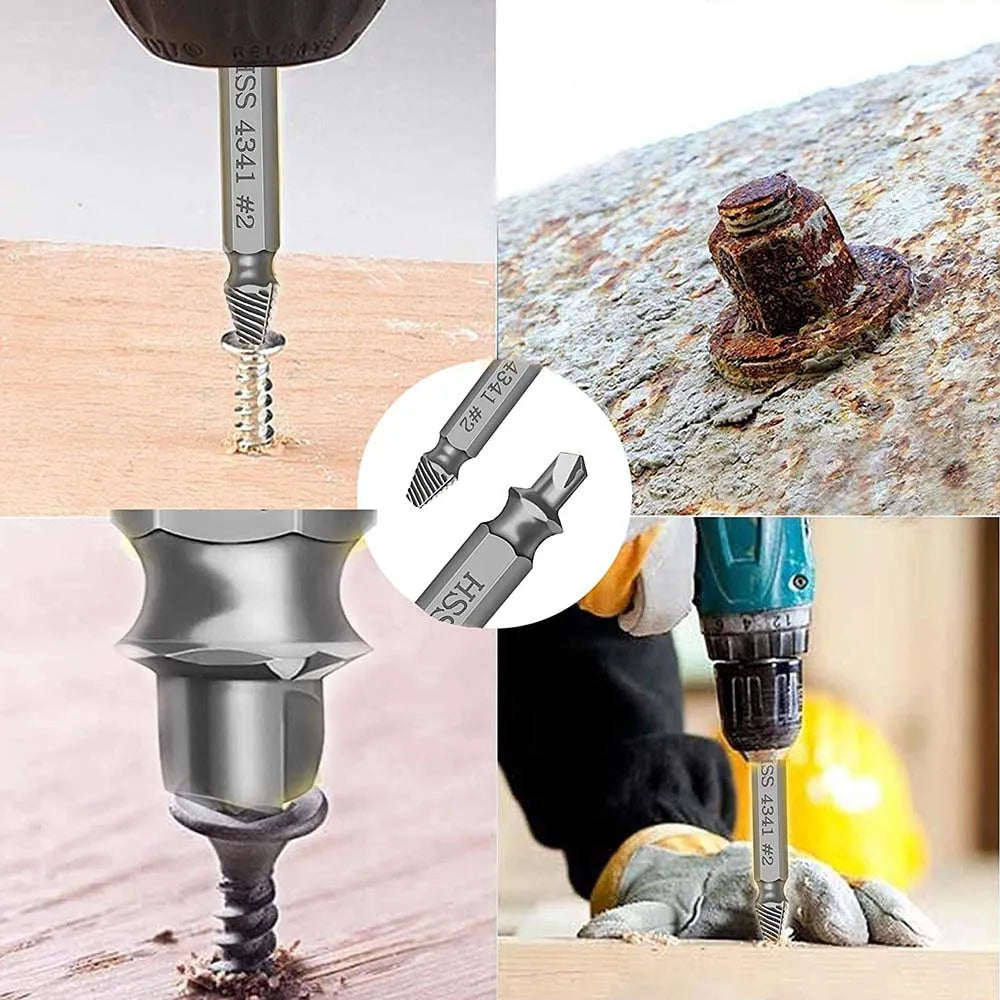 SLADE Stripped Screw Extractor Set – HSS Broken Bolt Remover Screw Extractor Set Oasis Select