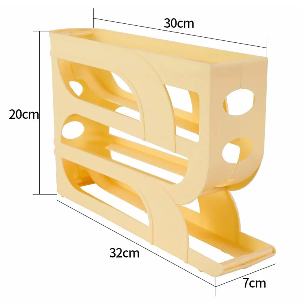 Large Capacity Automatic Egg Roller Household Four Tier Refrigerator Egg Storage Box Space Saving Kitchen Dedicated Oasis Select