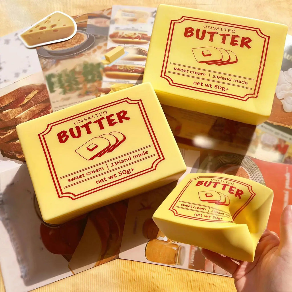 Soft Slow Rebound Butter Stick Squeezing Toy Realistic Butter Sticks Decompression Fidget Toys Anti Stress Release Squeeze Toy Oasis Select