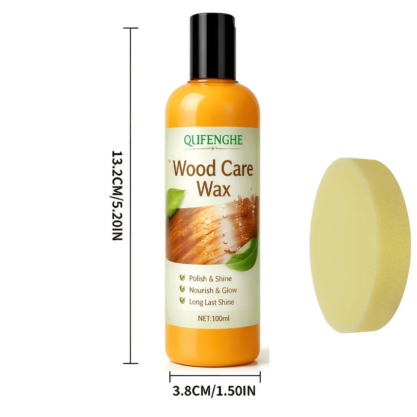 3.38oz Professional Wood Floor Wax And Polish - One Step Solution for Brightening Protecting And Restoring Shine for All Wooden Oasis Select 100ml