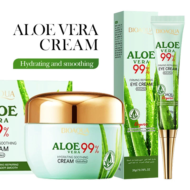 BIOAQUA Aloe Vera Skincare Set – Face Cream & Eye Cream Skincare Gift Set Oasis Select Face Cream Eye Cream